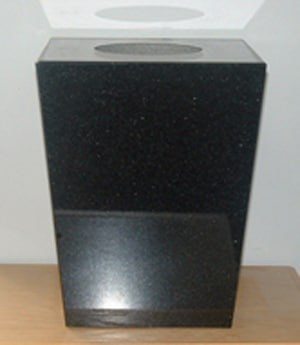 Black granite vase