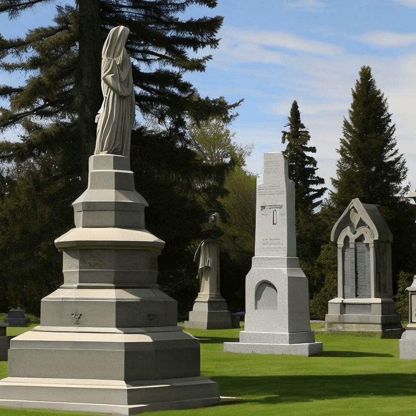 Plusieurs monuments funéraires au Québec à ciel ouvert