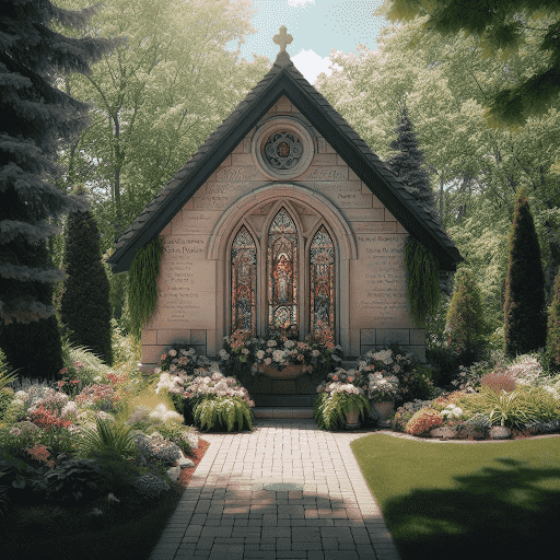 Une belle chapelle avec un bon prix dans un cimetière bien vert